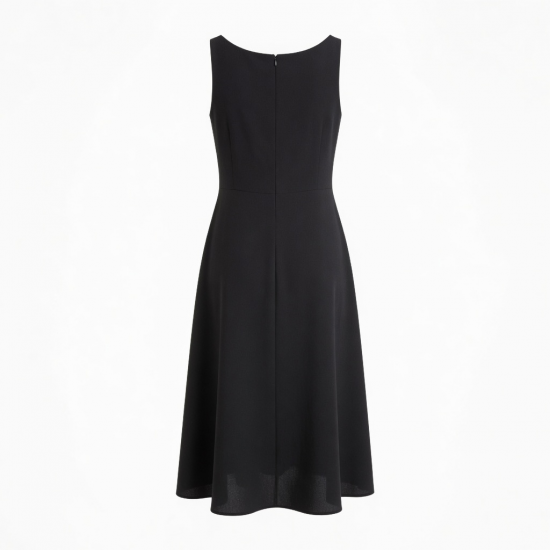 Midi Black Sleeveless Women's Dress