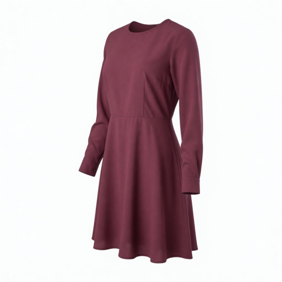 Berry Long Sleeve Dress