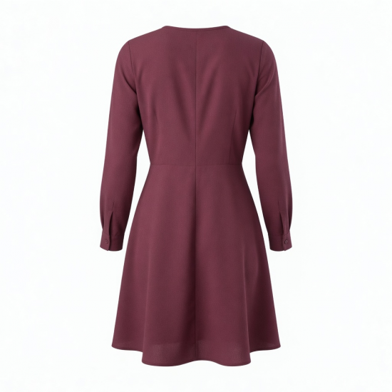 Berry Long Sleeve Dress