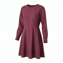 Berry Long Sleeve Dress