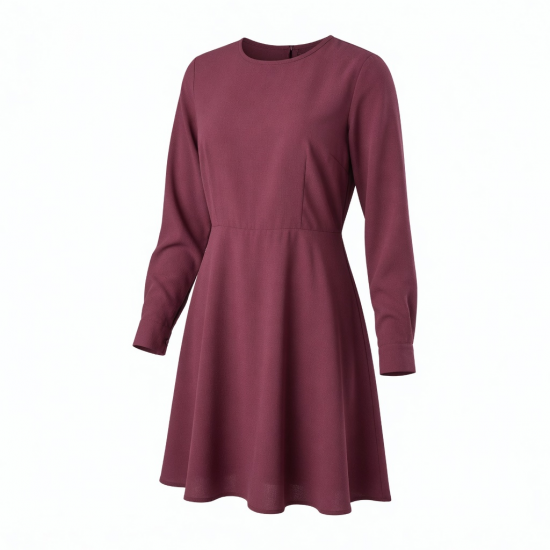 Berry Long Sleeve Dress