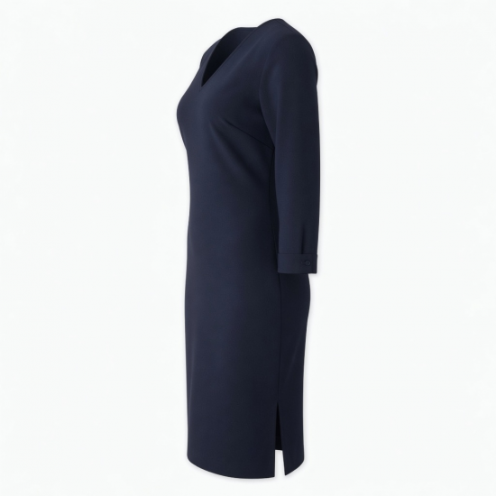 V-Neck Three-Quarter Sleeve Sheath Women's Cocktail Dress