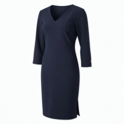 V-Neck Three-Quarter Sleeve Sheath Women's Cocktail Dress