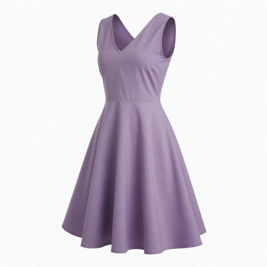 V-Neck Sleeveless A-Line Women's Dress