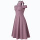 Off-Shoulder Halter Sleeveless Women's Dress