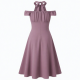 Off-Shoulder Halter Sleeveless Women's Dress