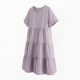 Crewneck Short Sleeve Tiered A-Line Women's Dress
