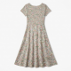 Scoop Neck Short Sleeve A-Line Floral Women's Maxi Dress