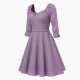 Sweetheart Three-Quarter Sleeve A-Line Rhinestone Women's Dress