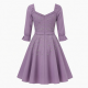 Sweetheart Three-Quarter Sleeve A-Line Rhinestone Women's Dress