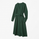 V-Neck Long Sleeve Wrap Polyester Women's Dress