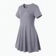 Round Neck Short Sleeve A-Line Jersey Women's Dress