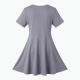 Round Neck Short Sleeve A-Line Jersey Women's Dress