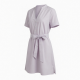 V-Neck Short Sleeve Belted Cotton Women's Shirt Dress