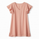 V-Neck Short Sleeve Flutter Shift Women's Dress