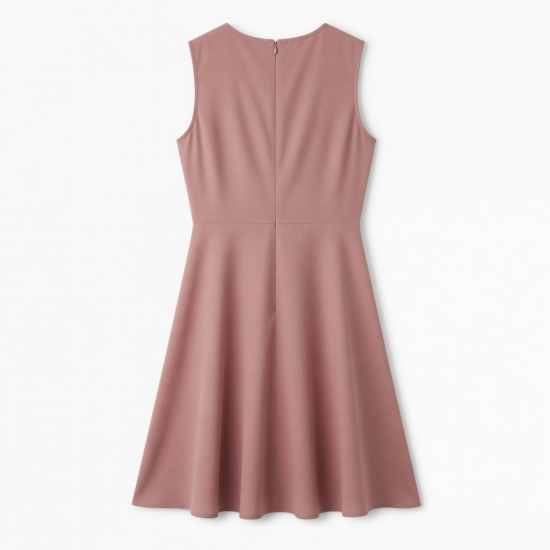 V-Neck Sleeveless Wrap Button Women's Dress