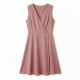 V-Neck Sleeveless Wrap Button Women's Dress