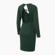 Round Neck Long Sleeve Open Back Sheath Women's Dress