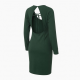 Round Neck Long Sleeve Open Back Sheath Women's Dress