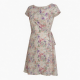 Boat Neck Cap Sleeve Wrap Floral Women's Dress