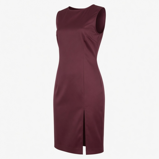 Sleeveless Sheath Slit Polyester Women's Dress