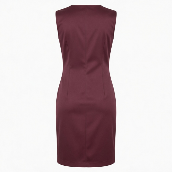 Sleeveless Sheath Slit Polyester Women's Dress