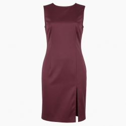 Sleeveless Sheath Slit Polyester Women's Dress