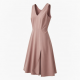 V-Neck Sleeveless A-Line Slit Women's Dress