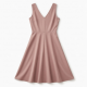V-Neck Sleeveless A-Line Slit Women's Dress