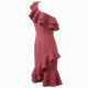 One-Shoulder Sleeveless Ruffled Fitted Women's Dress