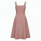 Square Neck Sleeveless A-Line Tailored Women's Dress