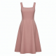 Square Neck Sleeveless A-Line Tailored Women's Dress