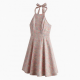Halter Sleeveless A-Line Floral Women's Mini Dress
