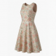 Sleeveless A-Line Fitted Floral Women's Dress