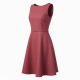 Sleeveless A-Line Fitted Polyester Women's Dress