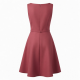 Sleeveless A-Line Fitted Polyester Women's Dress