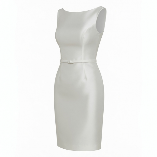 Sleeveless Fitted Polyester Wedding Women's Dress