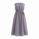 Strapless Sleeveless A-Line Loose Fit Women's Midi Dress