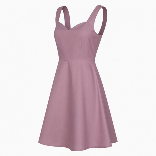 Sweetheart Sleeveless A-Line Relaxed Fit Women's Dress