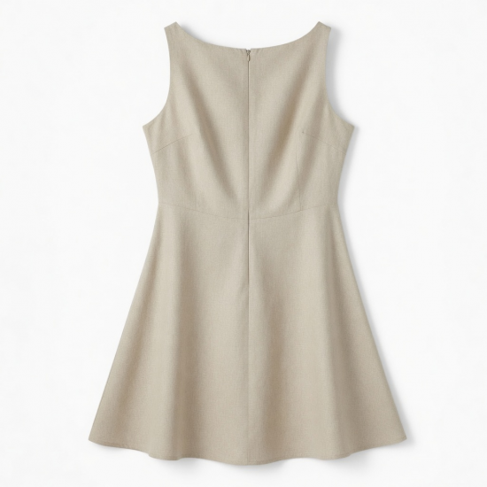 Sleeveless A-Line Linen Women's Mini Dress