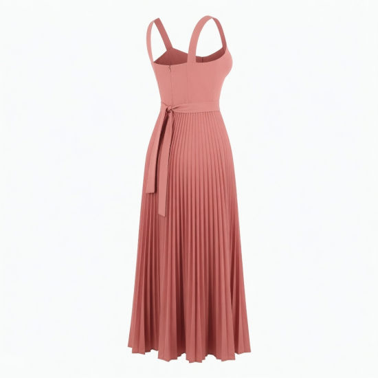 Sweetheart Sleeveless Pleated A-Line Women's Maxi Dress