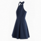 Halter Sleeveless A-Line Tailored Women's Dress