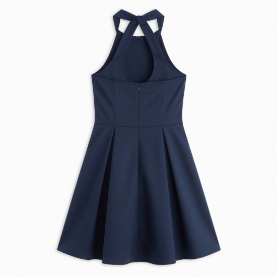 Halter Sleeveless A-Line Tailored Women's Dress