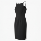 Black Sleeveless Fitted Polyester Wedding Women's Dress