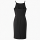 Black Sleeveless Fitted Polyester Wedding Women's Dress