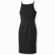 Black Sleeveless Fitted Polyester Wedding Women's Dress