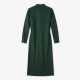 Mock Neck Long Sleeve Fitted Rayon Women's Midi Dress