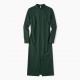 Mock Neck Long Sleeve Fitted Rayon Women's Midi Dress