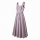 Square Neck Sleeveless A-Line Cotton Women's Maxi Dress