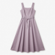 Square Neck Sleeveless A-Line Cotton Women's Maxi Dress